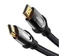 Vention - Cable HDMI trenzado de nailon de 15 metros de longitud, tipo metal negro