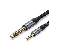 VENTION Cable Jack 3.5mm a 6.35mm, Cable Audio Estéreo HiFi Macho a Macho, Nylon Trenzado, para Amplificador, MP3, Portátiles, Guitarra, Altavoces- 2M