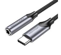 Vention Cable Adaptador de audio BGMHA Jack 3.5 mm hembra a USB-C macho 10 cm Gris