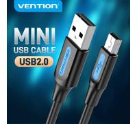 Cable USB Vention VAS-A14-B100 USB 2.0 A a Mini USB B 1m 480Mbps Azul y Negro