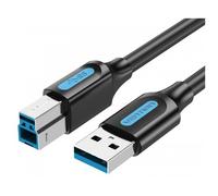 Cable Usb 3.0 Tipo-b/m A Usb-a/m 3 M Negro Vention