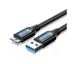 Vention Cable USB 3.0 para Discos Duros Externos 10W 50cm Negro