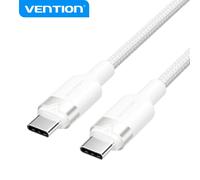 Vention 60W USB tipo C a tipo C Cable PD Cable de carga rápida 3A para Macbook iPhone 17 16 15 USB C Cable de carga de datos carga rápida Aluminum Alloy White