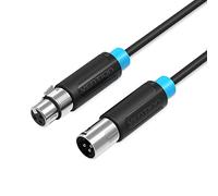 Cable Estéreo Vention BBFBJ/ XLR Macho - XLR Hembra/ 5m/ Negro