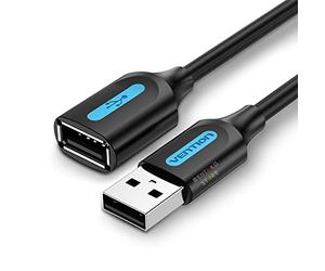 Vention CableTech - Cable alargador USB 2.0, conector macho a hembra, 50 cm, alta compatibilidad, color negro