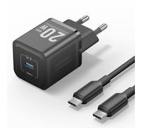 Vention cargador de pared gan usb-c 20w - cable usb-c 1m - color negro