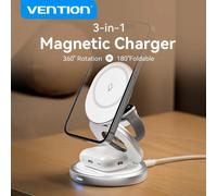 Vention-cargador inalámbrico magnético, cargador de inducción magnético, soporte de carga rápida inalámbrica de 15W para iPhone 12 13 14 15 Series FGG Black