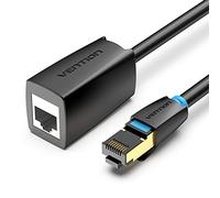 VENTION Cat8 Ethernet Extension Cable 1,5m Cable de Extensión de Ethernet Cat8 Plano 40Gbps 2000MHz de Alta Velocidad Red Lan RJ45 Macho a Hembra Cable de Conexión de Parche STP para PC Switch Router