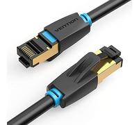 Vention Cat8 SSTP Patch Ethernet Cable de 15 m de Longitud, Color Negro