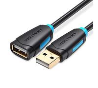 Cable Alargador USB 2.0 Vention CBCBJ/ USB Macho - USB Hembra/ 5m/ Negro