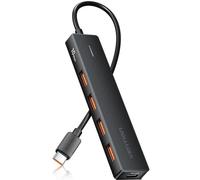 Vention CHJBB Hub 5 en 1 USB-C a USB-A 3.2 Gen2x4/USB-C 10G 0.15m Negro