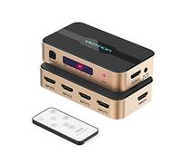 VENTION Conmutador HDMI 4K, divisor HDMI 5 en 1, selector de conmutador HDMI con control remoto IR compatible con 4K a 30Hz 3D UHD compatible con PS5, PS4, PS3, Xbox, DVD, TV, Blu-ray, proyector