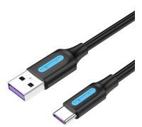 Vention Cable USB 2.0 CORBF USB macho a USB Tipo-C macho Hasta 100 W 480 Mbps 1 m Negro
