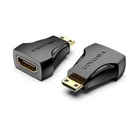 Adaptador HDMI VENTION AISB0 Mini HDMI Macho a HDMI Hembra chapado en oro 4K@30Hz