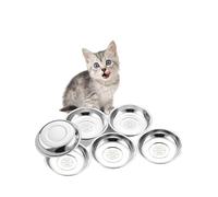 VENTION Cuenco para Gatos de Acero Inoxidable de 14,7 cm, Juego de 6 Platos de Gato de Reemplazo para Comederos, Lavavajillas Seguros