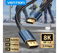 Vention 8K DisplayPort 1,4 Cable para TV 4K144Hz 32,4 Gbps HDR DisplayPort a DP para PC Monitor de juegos de ordenador proyector Cable DP DP1.4 Alloy - 8K