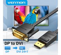 Vention DisplayPort a DVI Cable DP a DVI-D 24 + 1 Cable 1080P DP macho a DVI macho a Cable para Monitor de proyector Cable DP a DVI