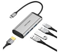 Docking USB Tipo-C Vention CNBHB/ 1xHDMI/ 3xUSB/ 1xUSB Tipo-C PD/ Gris
