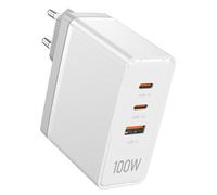 Vention FEGW0-EU Cargador GaN de Pared 2xUSB-C 1xUSB 100W Blanco