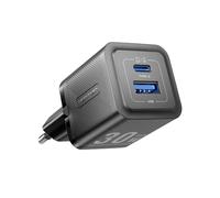 Cargador gan de pared vention feqb0-eu/ 1xusb tipo-c/ 1xusb/ 30w