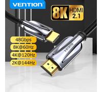 Vention HDMI 2,1 Cable 8K/60Hz 4K/120Hz 48Gbps HDMI Cables digitales divisor para Xiaomi TV Box HDR10 + PS5 Cable de interruptor HDMI 2,1 Modelo de Aleación de Zinc