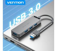Vention CHLBB Hub USB 4xUSB 3.0/1xMicroUSB con Soporte de Carga PowerDelivery