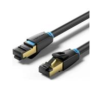 Cable Ethernet Vention Cat8 1m S/FTP 40Gbps 2000MHz contactos oro negro