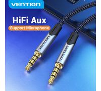 Vention Jack 3,5-Cable auxiliar macho a macho, Conector de Audio HiFi de 3,5mm para guitarra, coche, micrófono, auriculares, altavoz Support Mic