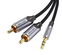 VENTION Jack 3,5mm Macho a 2RCA Macho Cable Splitter Audio Y Nylon Trenzado Estéreo Cable,para Móvil, Tablet, PC, iPod, Amplificador, Altavoz, TV, DVD (0,5M)