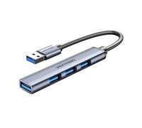 Vention CKOHB Hub 1xUSB 3.0/3xUSB 2.0 Aluminio Gris