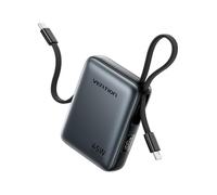 VENTION Mini Power Bank 45W 10000mAh Cable USB C Carga Rápida | Batería externa ultraligera, carga bidireccional, 3 puertos, pantalla LED, compatible iPhone 17/16, Samsung S25/S24, Xiaomi.