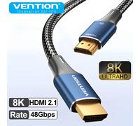 Vention-Cable 2,1 Compatible con HDMI, 8K/60Hz, 4K/120Hz, para Xiaomi Mi Box, PS5, Dolby Vision, 48Gbps, Compatible con HDMI, 8K, HDMI 2,1 8K Aluminum Model