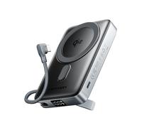 VENTION Power Bank Magnética Inalámbrica de 10000mAh - Certificación Qi2, Carga Rápida de 15W, PD de 35W, Cable Tipo-C Incorporado, Pantalla LED - Compatible con iPhone 16/15/14, iPad, Galaxy S25
