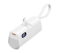 VENTION Powerbank 4800 mAh con Lightning, 22,5 W PD carga rápida con pantalla digital, almacenamiento de energía externo portátil para iPhone14/13/12/11/SE/8, iPad (color blanco)