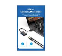 VENTION Sound Card USB to 3.5mm Audio Interface Adapter External Sound Card for PC Laptop PS4 Headset Microphone USB Sound Card