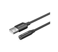 VENTION Tarjeta de Sonido USB, Tarjeta de Audio USB A 3.5mm, Tarjeta de Sonido Externa con Adaptador de Micrófono para Altavoz y Laptop