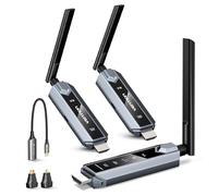 VENTION Transmisor y Receptor HDMI Inalámbrico 656FT con Pantalla LED y Control térmico, hasta 6 RXs, Plug & Play extiende señal 4K Desde PC/proyector/TV Box(1TX+2RX)