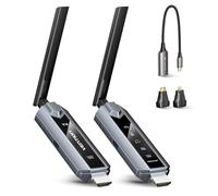 VENTION Transmisor y Receptor HDMI Inalámbrico 656FT con Pantalla LED y Control térmico, hasta 6 RXs, Plug & Play extiende señal 4K Desde PC/proyector/TV Box(1TX+1RX)