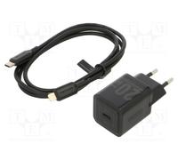 Vention TZ-FEPB0-EU-02 Cargador GaN USB-C 20W + Cable USB-C a Lightning 1m