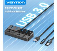 Hub USB Vention 4 puertos 5Gbps modelo CHWBF con USB Tipo-C PD y cable 1m