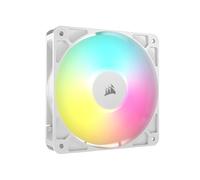 CORSAIR RS120 ARGB 120 mm PWM Ventilador - Conexión en Cadena - Bajo Nivel de Ruido - Rodamiento de Cúpula Magnética - Paquete Sencillo - Blanco