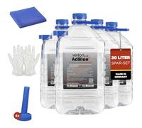 Venton Adblue - Set de ahorro de 10 L (2 x 5 L, paño de microfibra, 2 guantes, 2 embudos, 10 litros, fabricado en Alemania), color azul