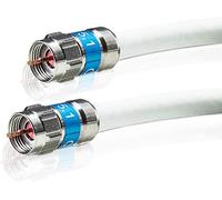 Venton - Cable coaxial para satélite (XYZm, RG6Q, CCS, 120 dB) Cable de antena coaxial con apantallamiento cuádruple para DVB-S / S2 DVB-C y DVB-T / T2 / UKW BK TV Fernseh 1 m