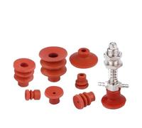 Ventosa al vacío con esponja sin rastros para máquina de moldeo por inyección, ventosa manipuladora de orificio de montaje de silicona roja de 8 mm, 10 piezas (50, MP)