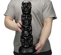 Ventosa Consoladores grandes extralargos XXXL Tapón anal con forma de calavera Butt Plug Cuentas anales de PVC Expansión del ano Masajeador de próstata y vagina Masturbación Juguetes sexuales