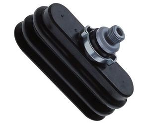 Ventosa de Fuelle Ovalada NBR Gris 25x8mm M5 Recorrido 6mm con Abrazadera