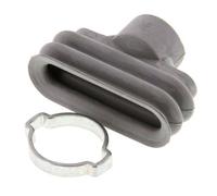 Ventosa de Fuelle Ovalada NBR Gris 45x15mm Recorrido 8,5mm con Abrazadera