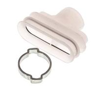 Ventosa de Fuelle Ovalada Silicona Transparente 25x8mm Recorrido 6mm con Abrazadera