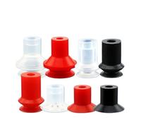 Ventosa de vacío B8 Corrugada Roja B10 Boquilla de manipulador U8 Componente neumático U15(B10 X 20PCS,Red)