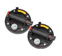 Ventosa de vacío de 8 pulgadas, 250 kg, con manómetro, mango de plástico, herramienta de elevación manual resistente for granito, baldosas y vidrio. Fuerte capacidad de adsorción(2PCS)